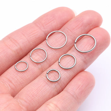 Detail View 2 of Niobium Basic Bendable Hoop Ring